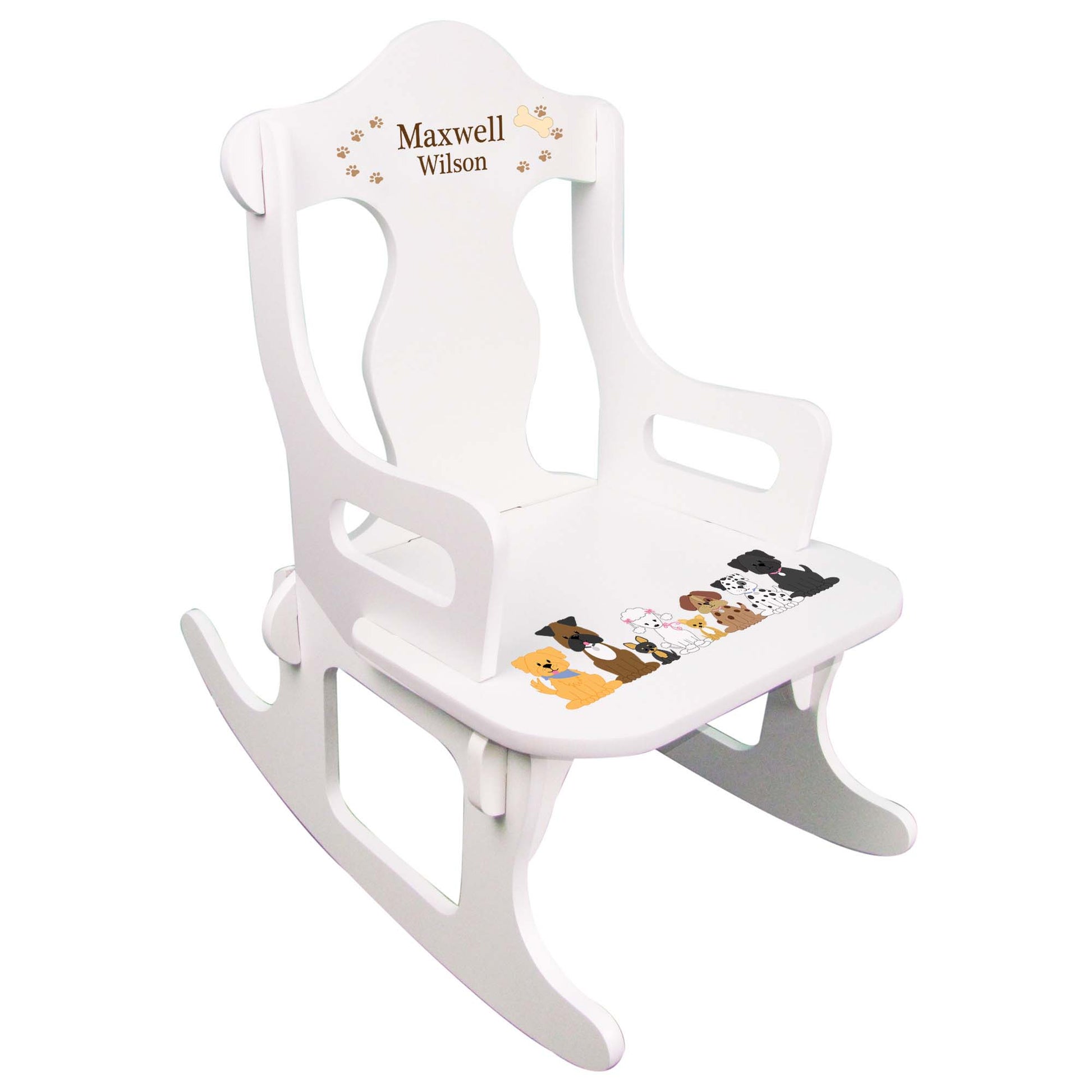 Custom Child's Puzzle Rocking Chair - Pet Breed Designs - MyBambino.com