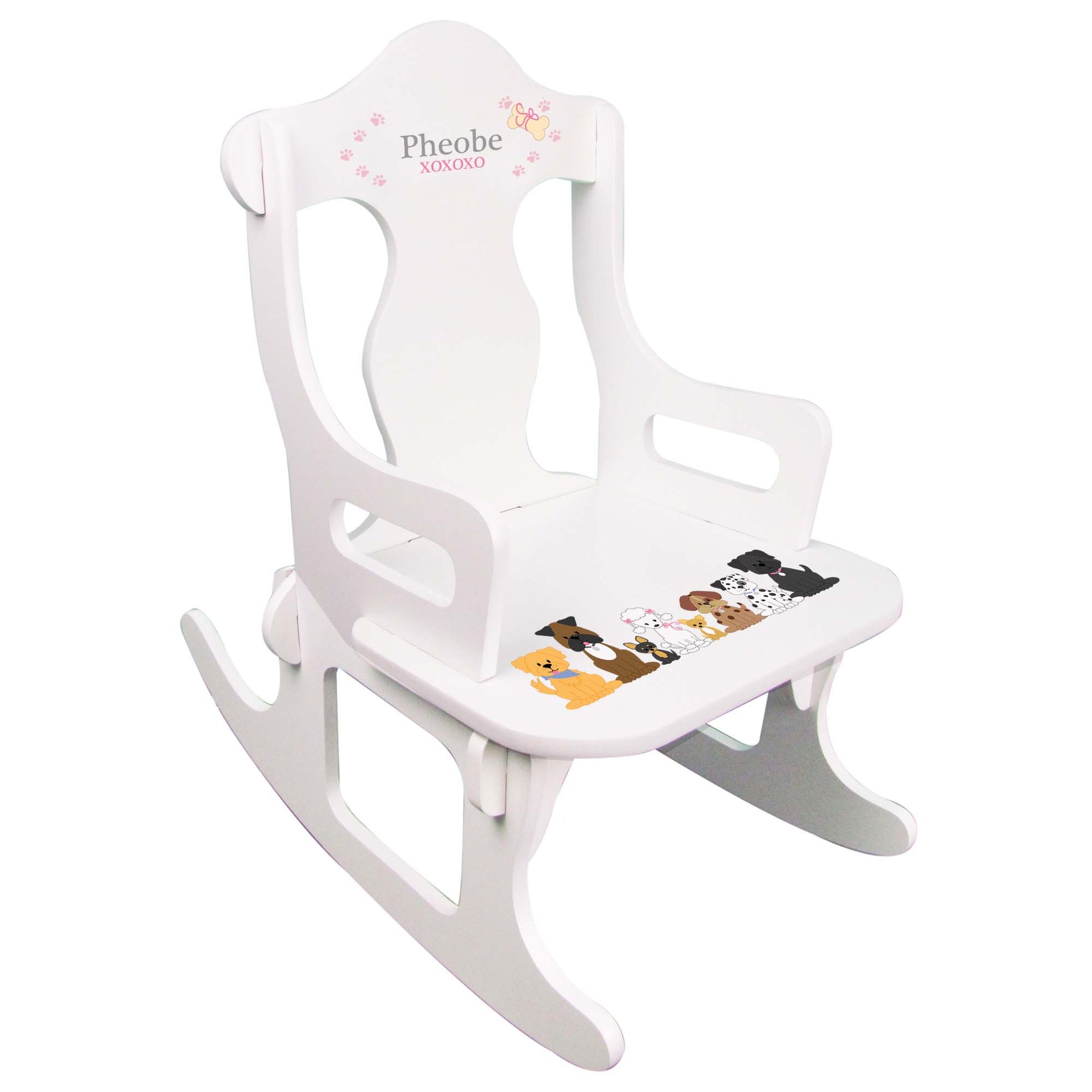 Custom Child's Puzzle Rocking Chair - Pet Breed Designs - MyBambino.com
