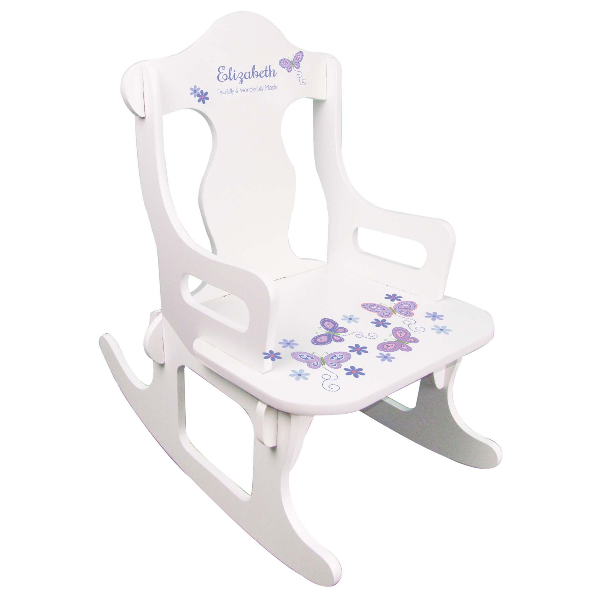 Lavender Butterflies Puzzler Rocker - MyBambino.com