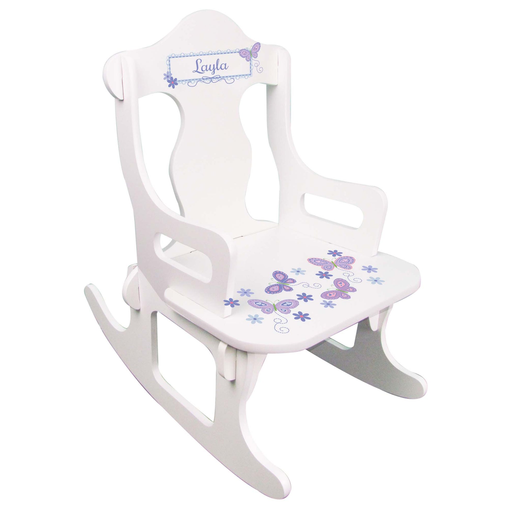 Lavender Butterflies Puzzler Rocker - MyBambino.com