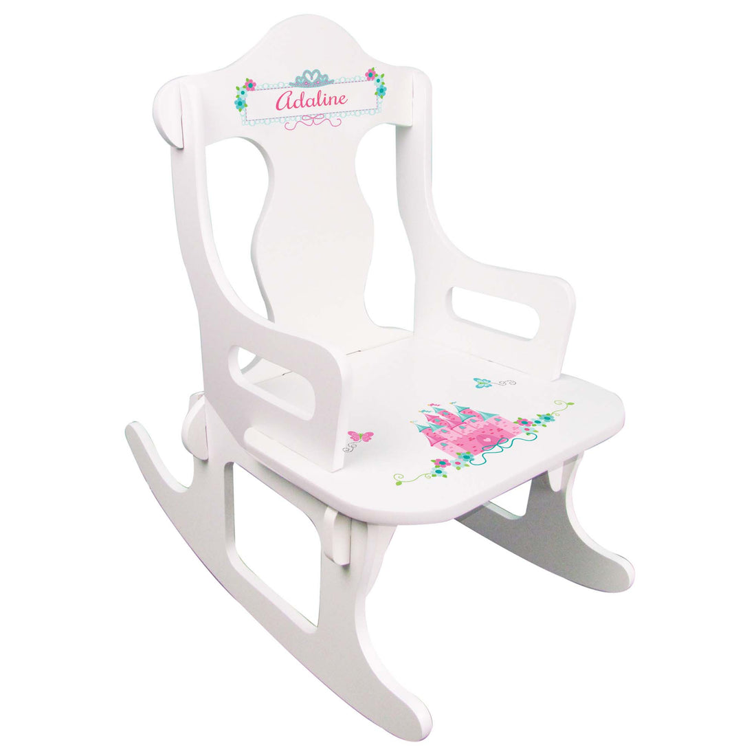Pink Teal Princess Castle Puzzle Rocker - MyBambino.com
