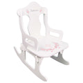 Pink Gray Floral Cross Puzzle Rocker - MyBambino.com
