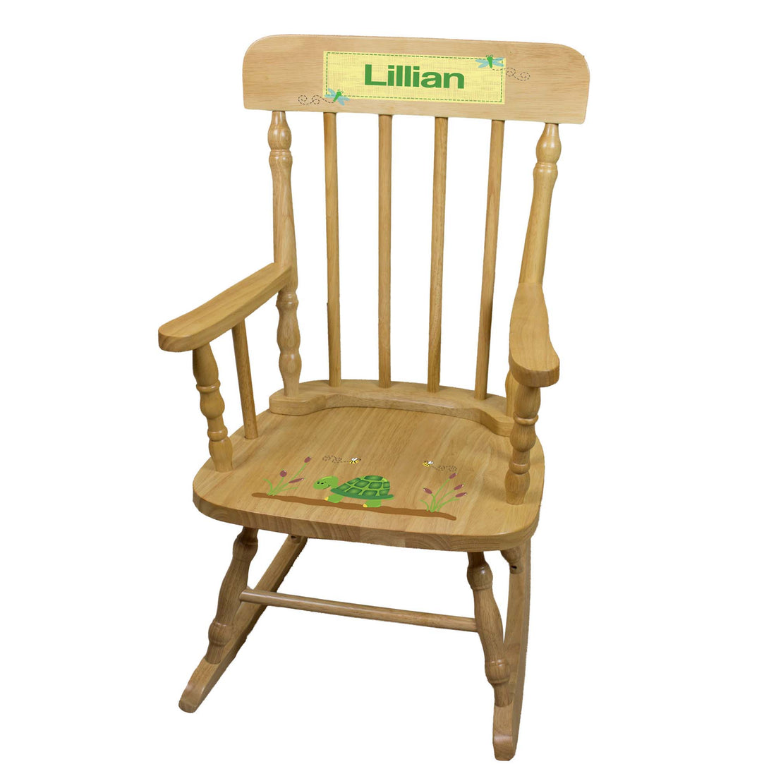 Turtle Natural Spindle Rocking Chair - MyBambino.com