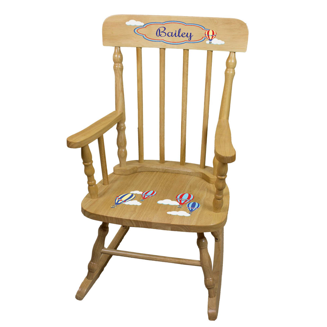 Hot Air Balloon Wood Spindle Rocking Chair - MyBambino.com