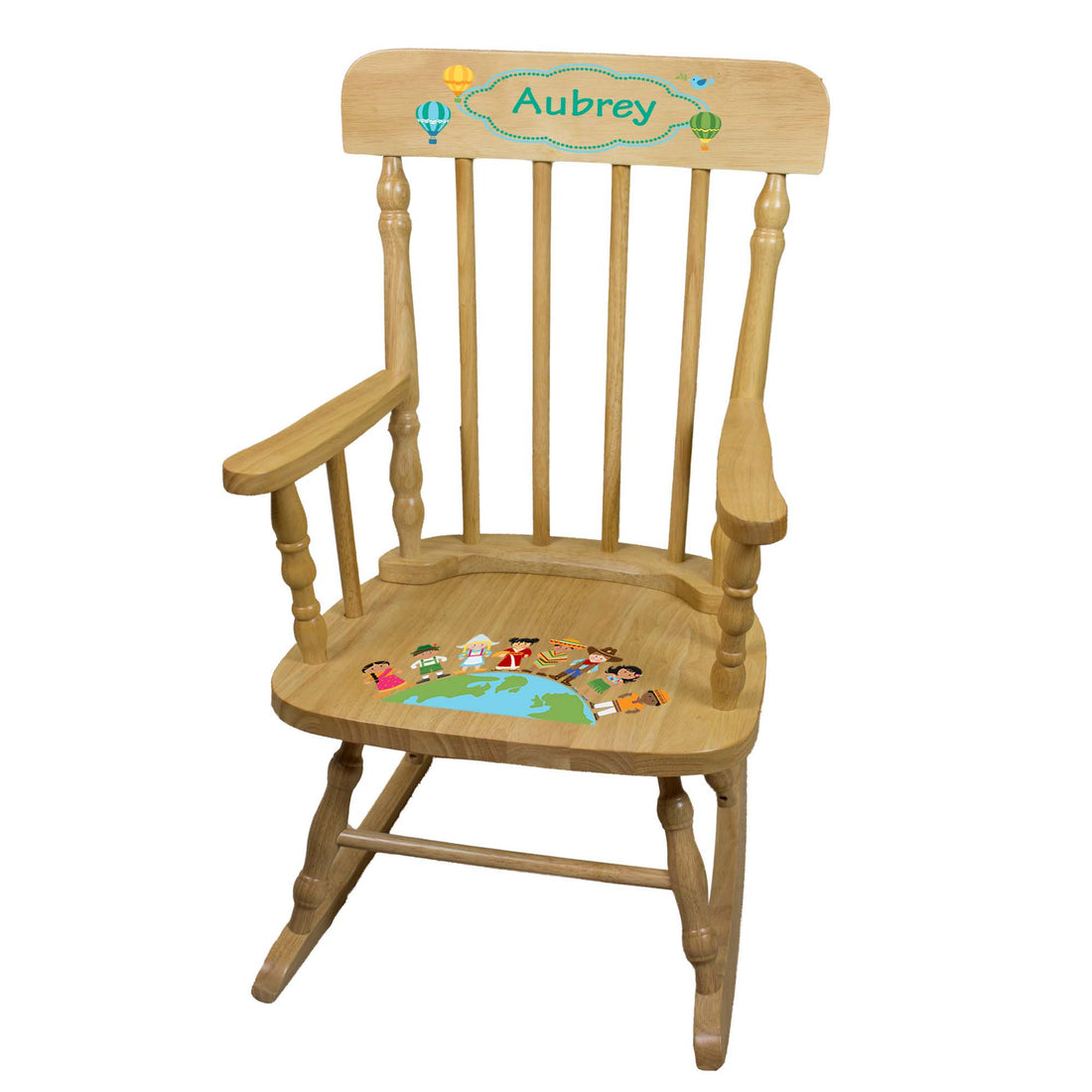 Small World Natural Spindle Rocking Chair - MyBambino.com