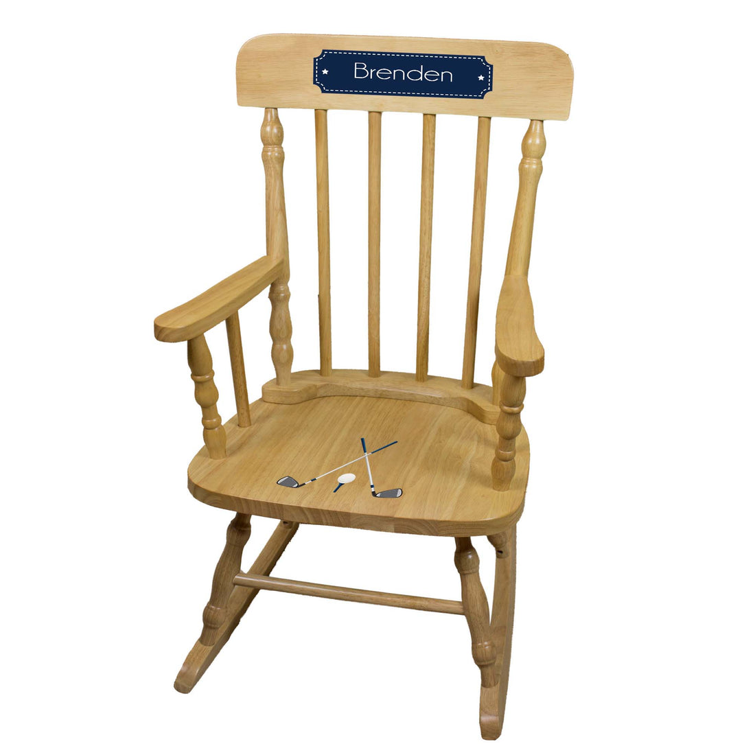 Golf Natural Spindle Rocking Chair - MyBambino.com