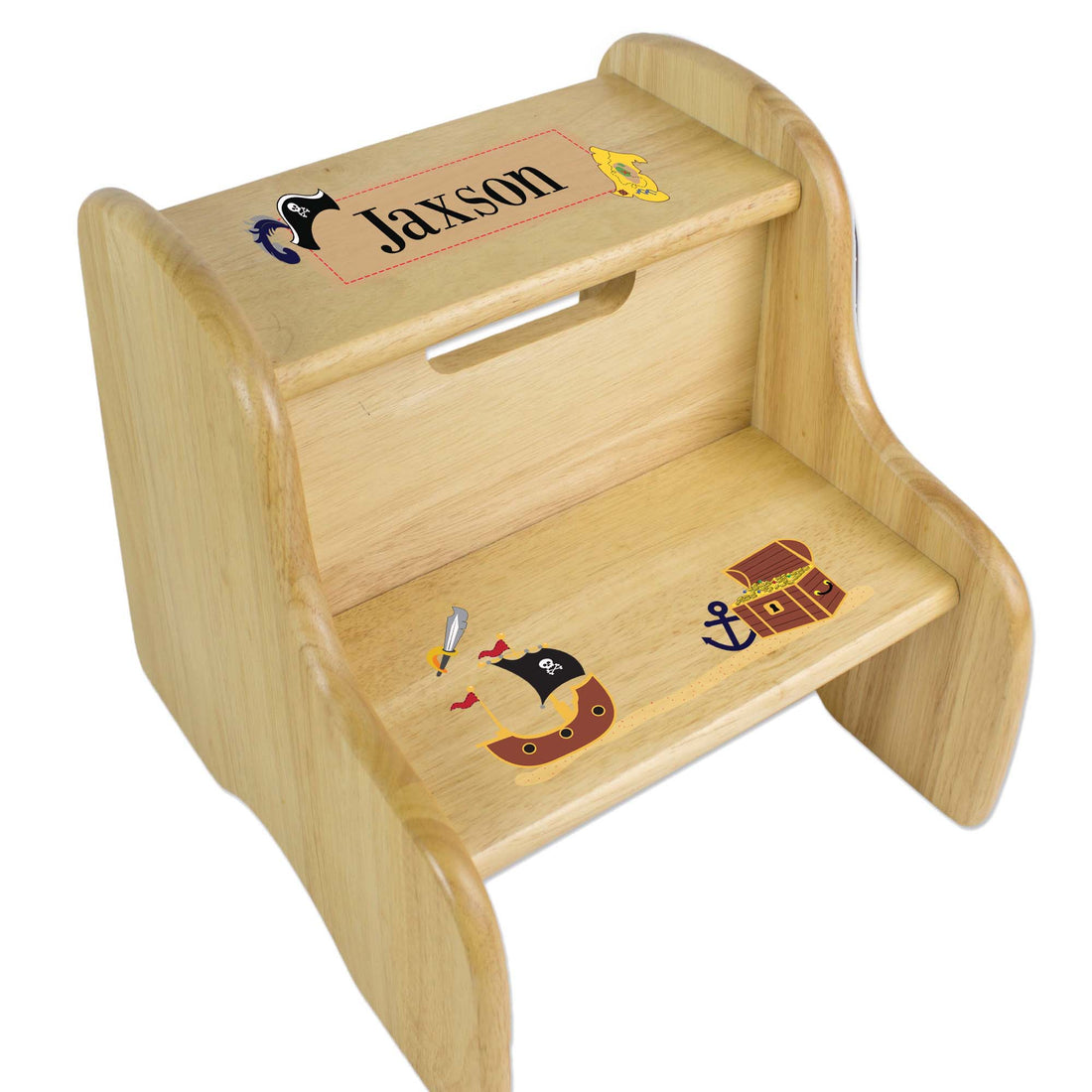 Personalized Pirate Natural Two Step Stool