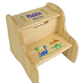 Woodland Animal Wood Two Step Stool - MyBambino.com