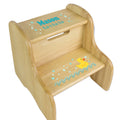 Rocket Natural Wood Two Step Stool - MyBambino.com