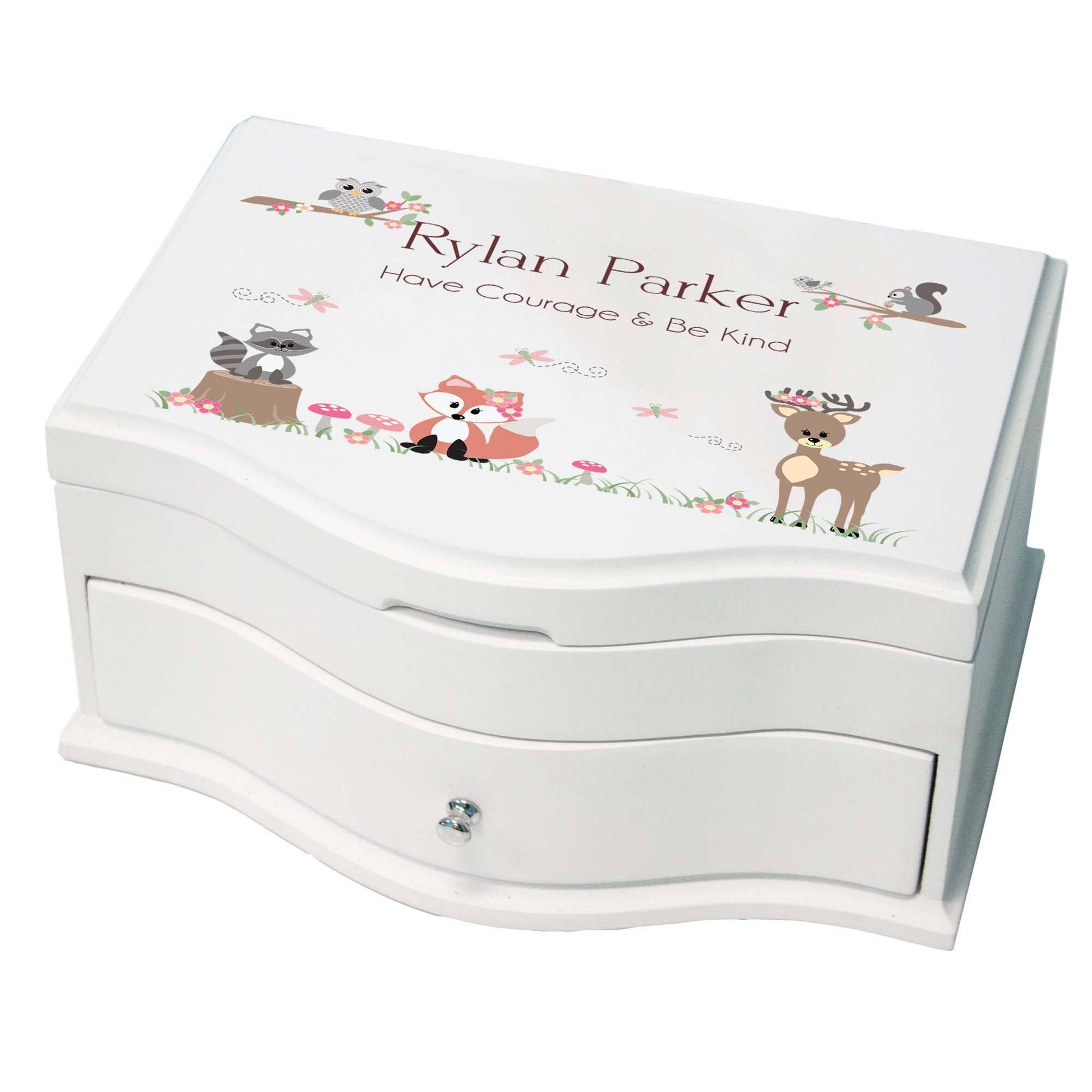 Girl's Princess Jewelry Box - Gray Woodland - MyBambino.com