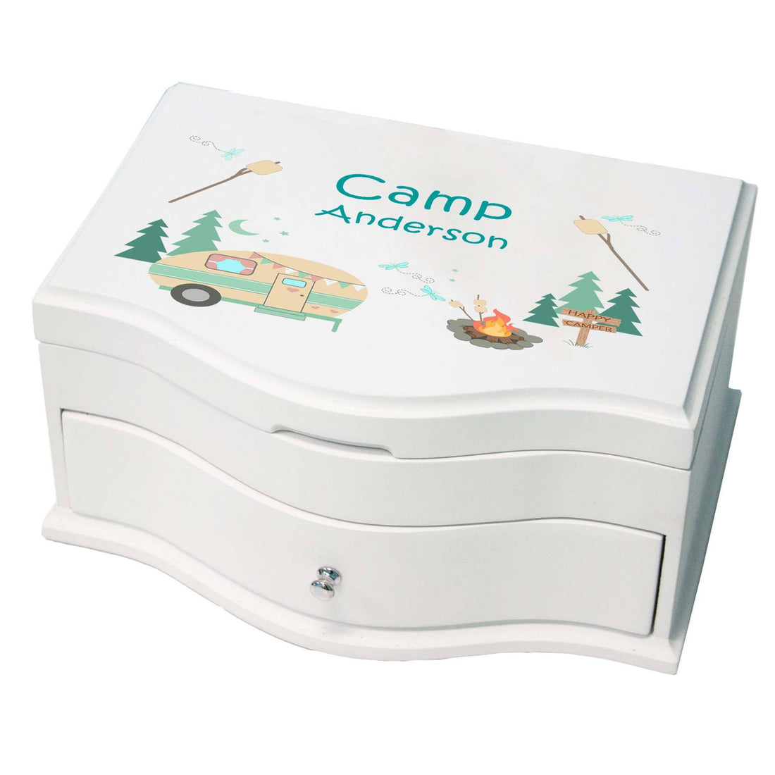 Princess Girls Jewelry Box with Camp Smores design