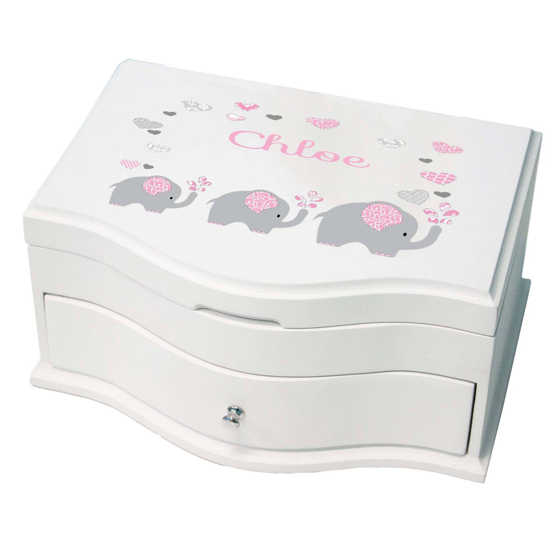 Girl's Princess Jewelry Box - Pink Elephant - MyBambino.com