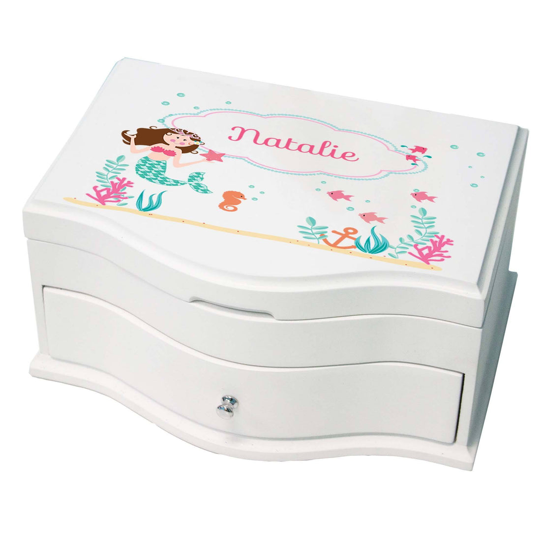 Princess Jewelry Box - Brunette Mermaid - MyBambino.com