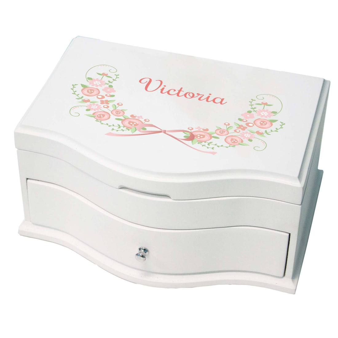 Princess Jewelry Box - Blush Floral Garland - MyBambino.com