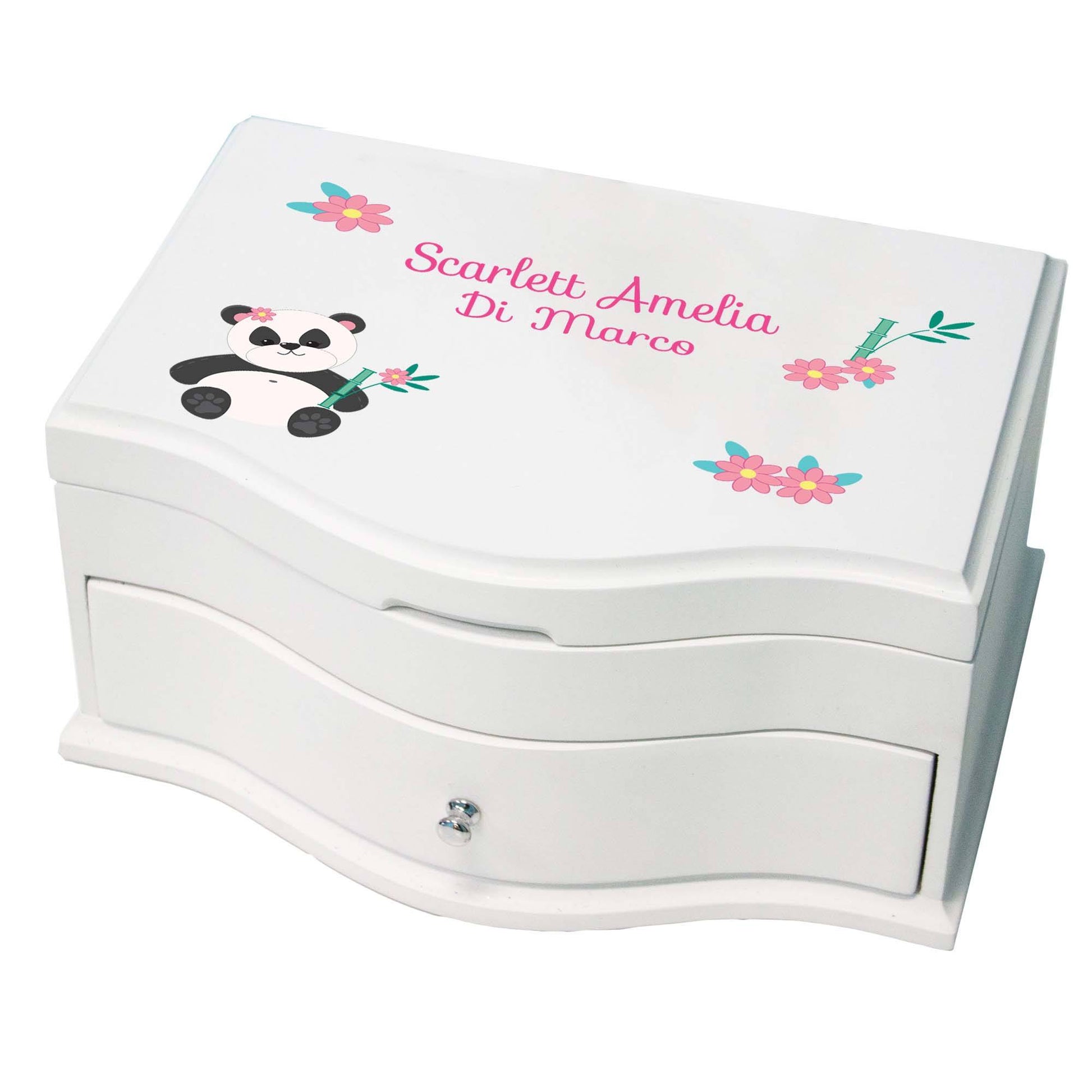 Girl's Princess Jewelry Box - Panda Bear - MyBambino.com