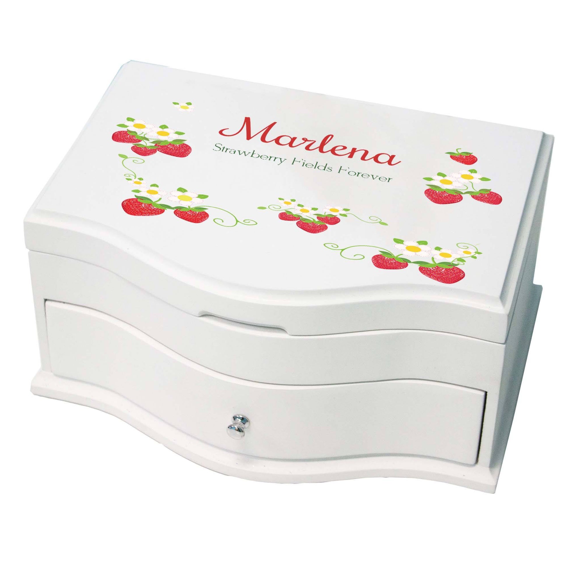Girl's Princess Jewelry Box - Strawberry - MyBambino.com