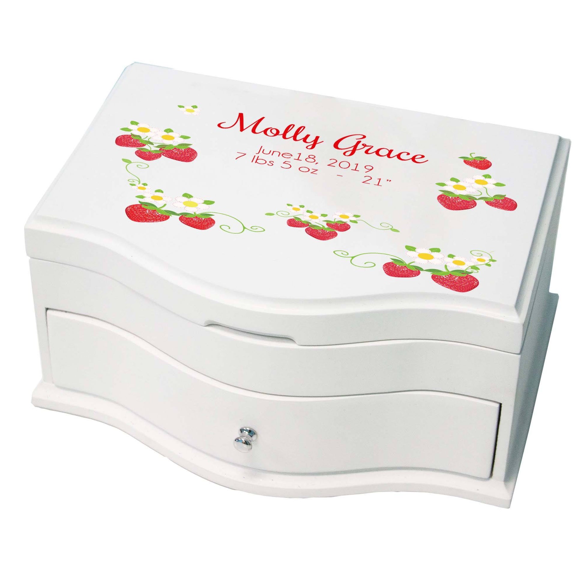 Girl's Princess Jewelry Box - Strawberry - MyBambino.com