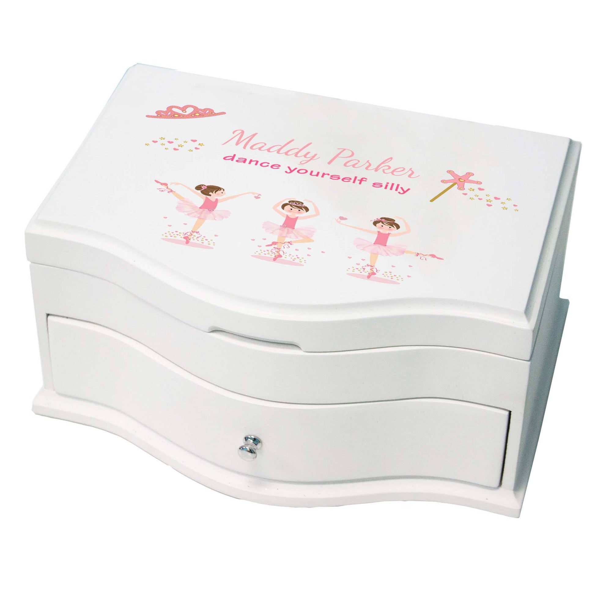 Princess Jewelry Box - Brunette Ballerina - MyBambino.com