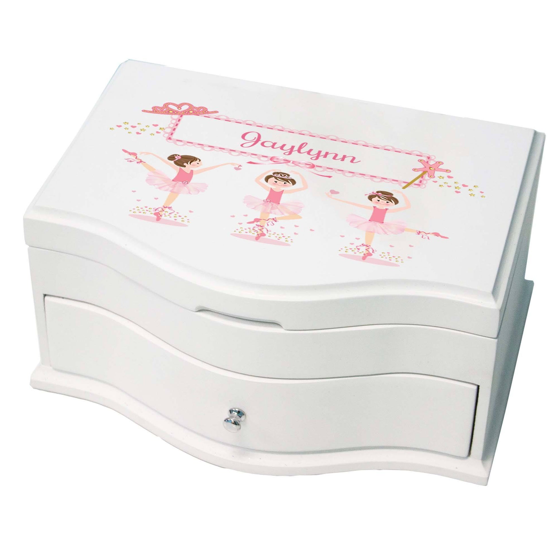 Princess Jewelry Box - Brunette Ballerina - MyBambino.com