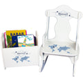 Blue World Map Rock N Read Gift Set - MyBambino.com