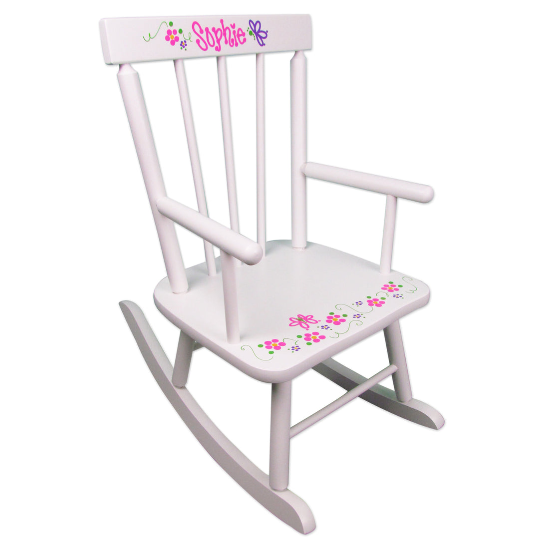Hand Painted White Classic Rocking Chair - MyBambino.com