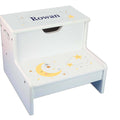 Celestial Moon White Storage Step Stool - MyBambino.com