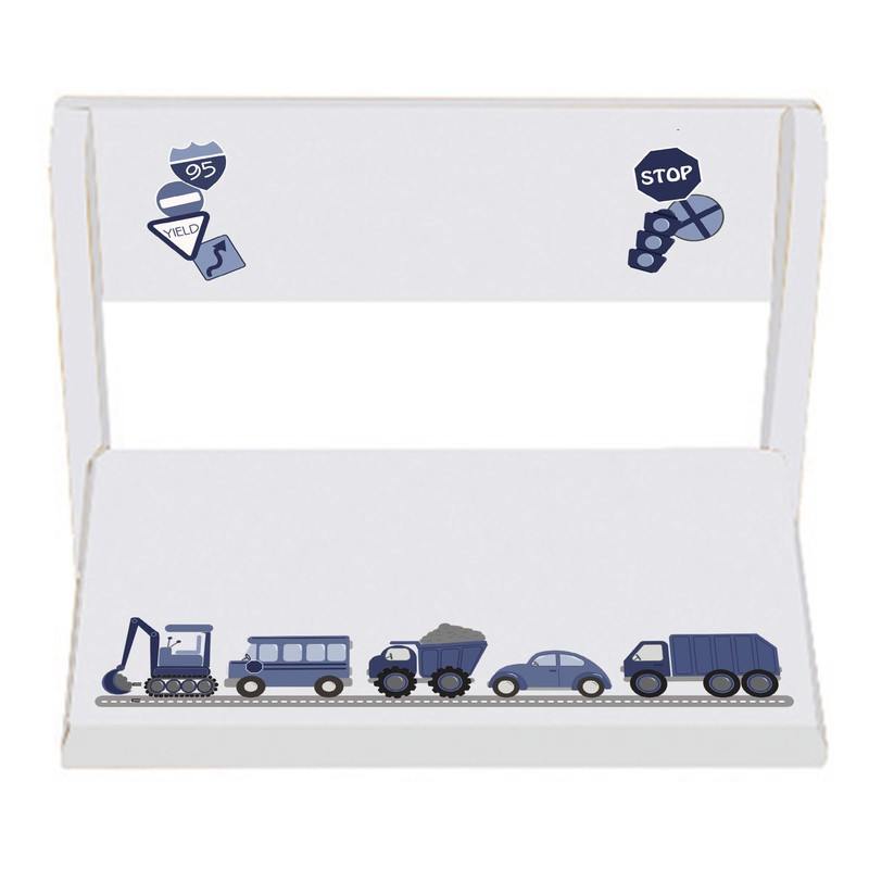 Personalized Transportation White Flip Stool - MyBambino.com