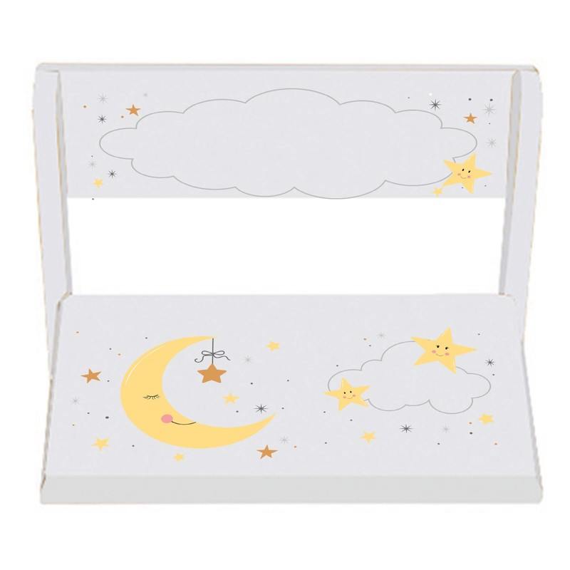 Personalized Celestial Moon White Growth Chart - MyBambino.com