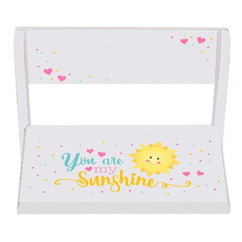 Personalized You Are My Sunshine White Flip Stool