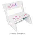 Hand Painted White Flip Stool - MyBambino.com