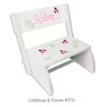 Hand Painted White Flip Stool - MyBambino.com