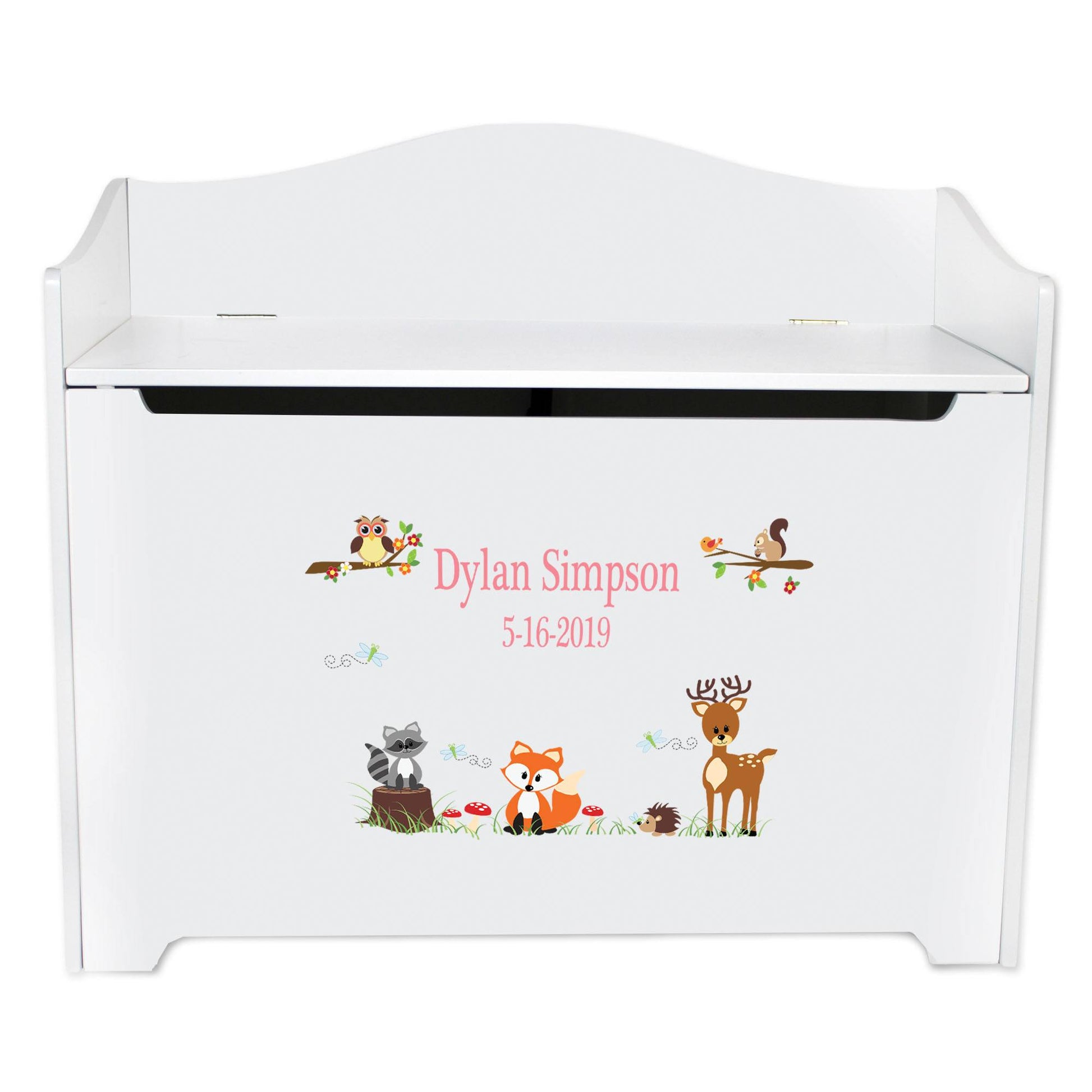 White Toy Box Bench - Woodland - MyBambino.com