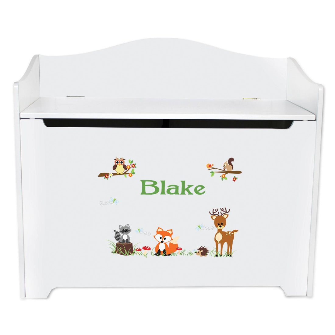 White Toy Box Bench - Woodland - MyBambino.com