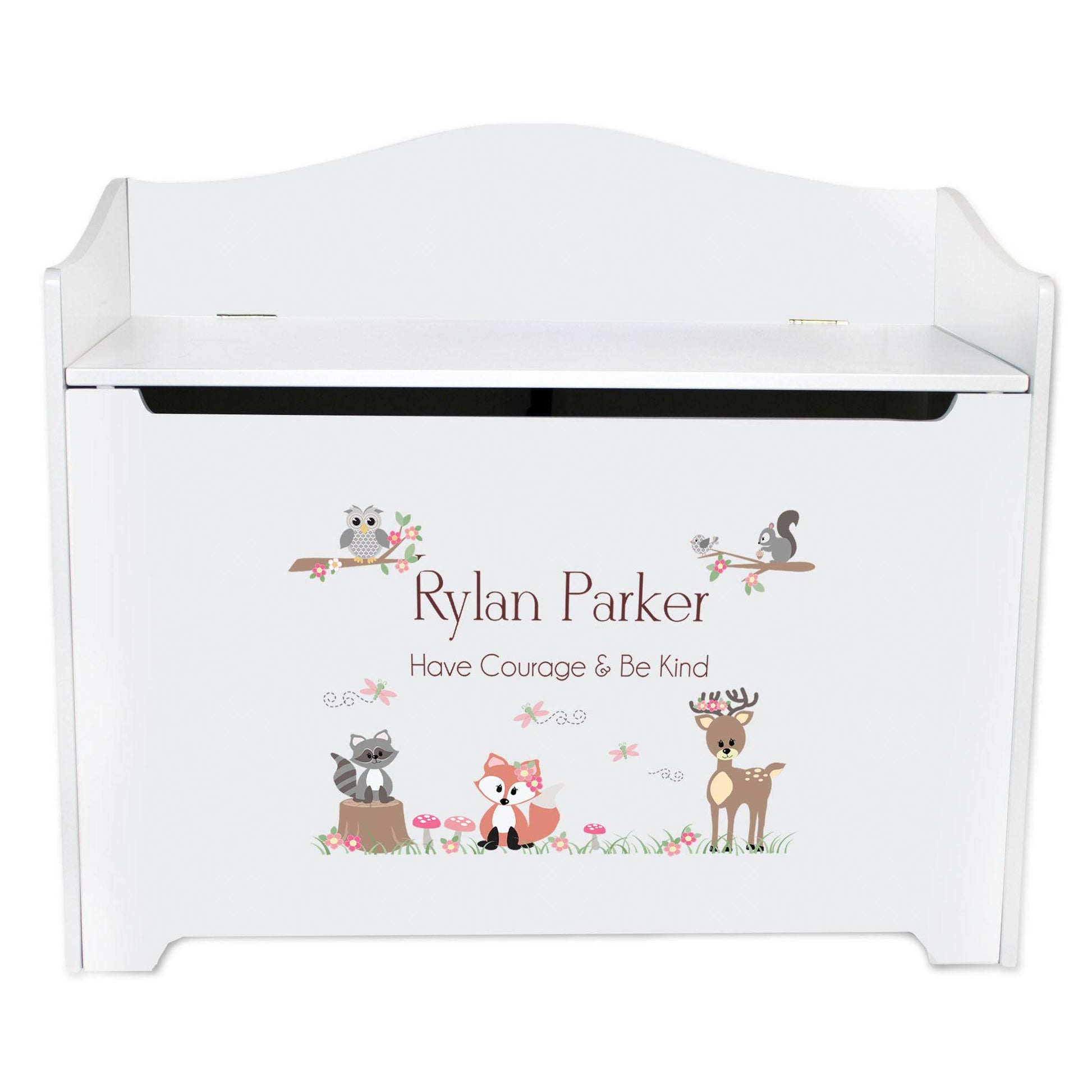 White Toy Box Bench - Woodland Gray - MyBambino.com