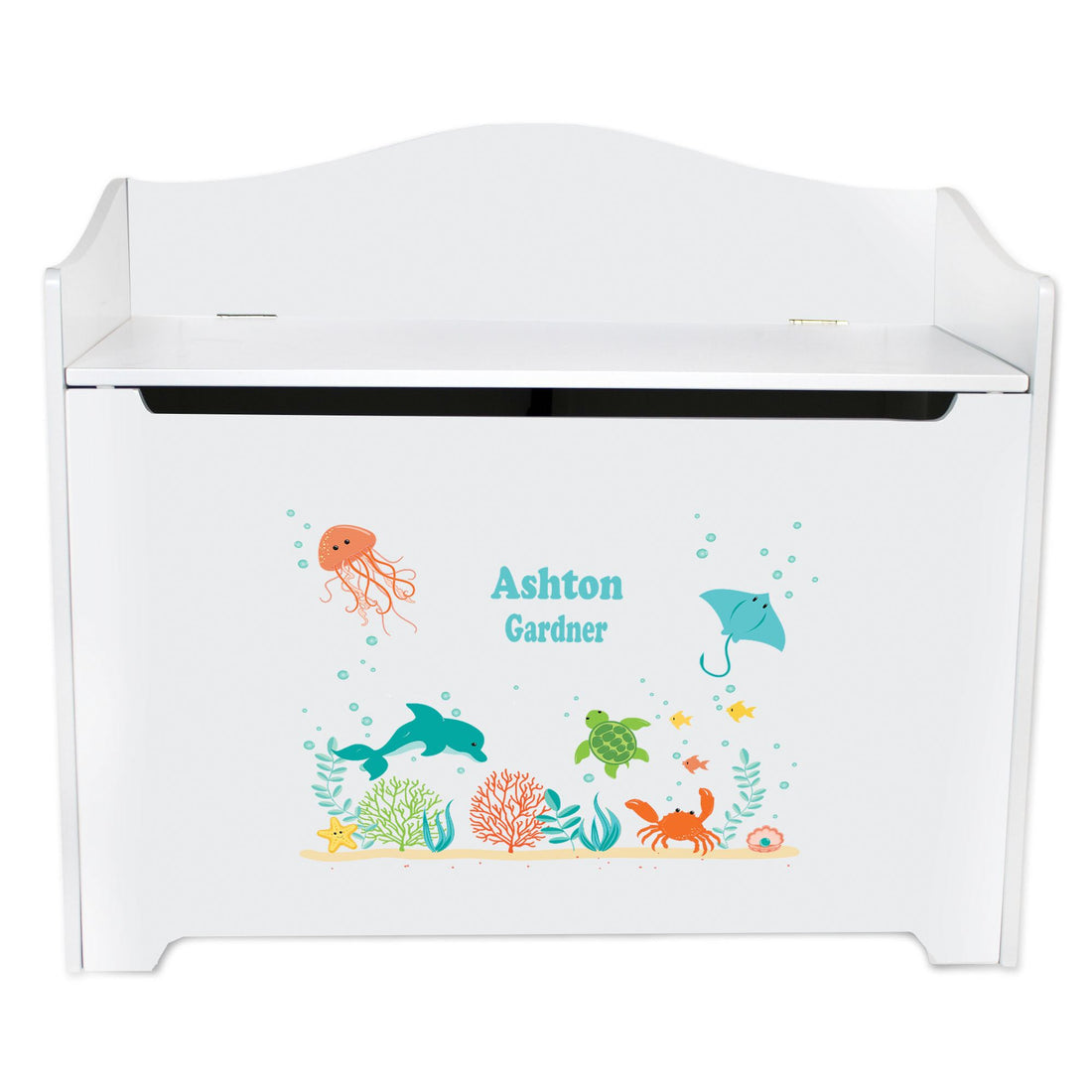 White Toy Box Bench - Sea and Marine - MyBambino.com
