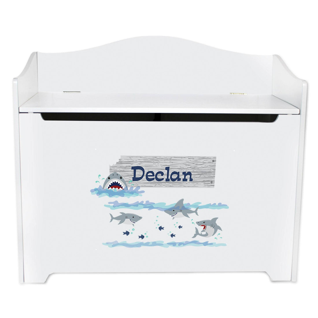 White Toy Box Bench - Shark Tank - MyBambino.com