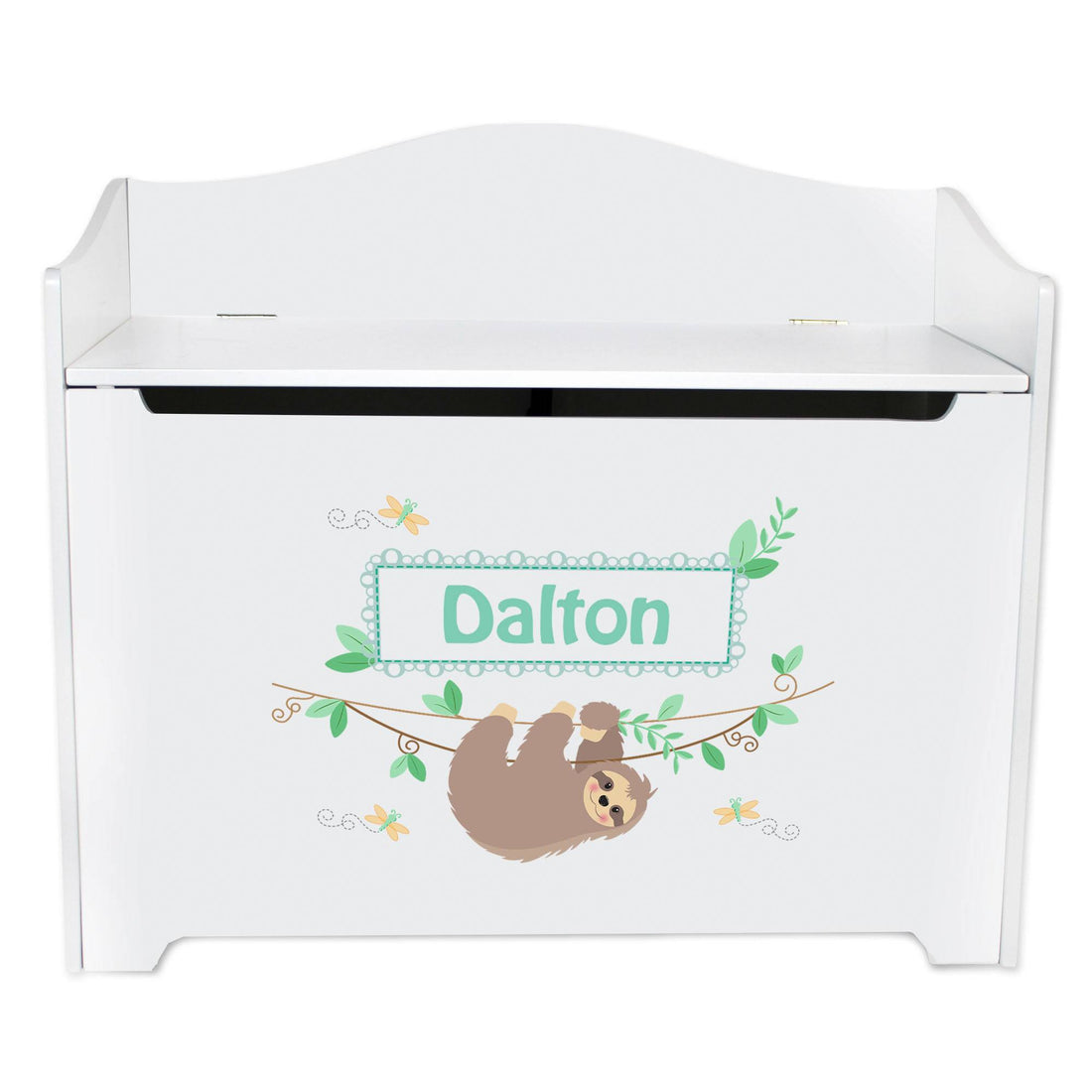 White Toy Box Bench - Sloth - MyBambino.com