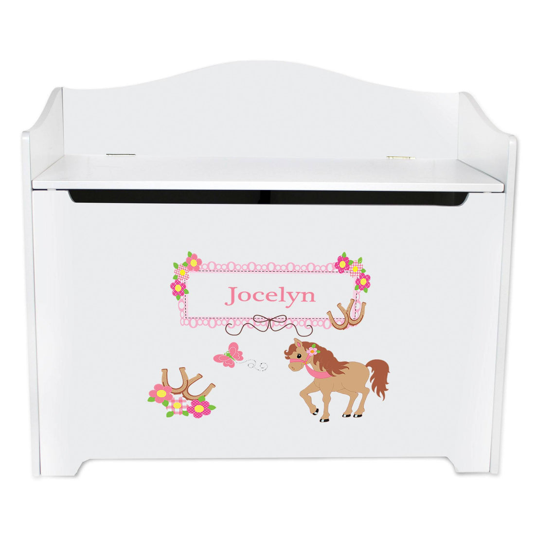 White Toy Box Bench - Prancing Pony - MyBambino.com