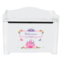 White Toy Box Bench - Princess Castle - MyBambino.com