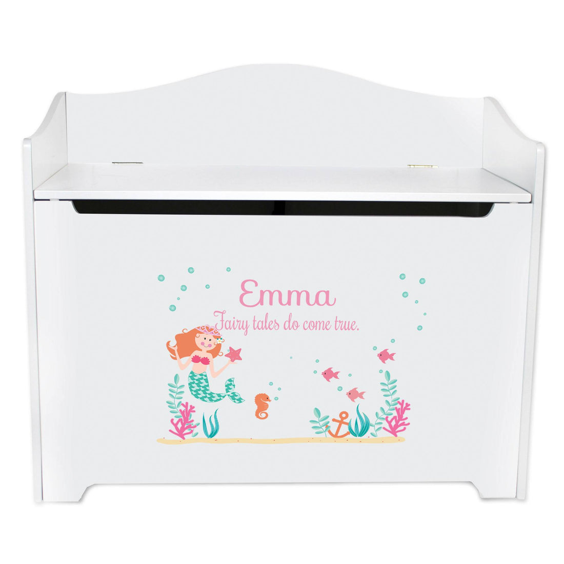 White Toy Box Bench - Mermaid - MyBambino.com