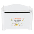 White Toy Box Bench - Honey Bees - MyBambino.com