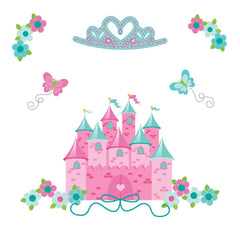 Pink Teal Princess Castle