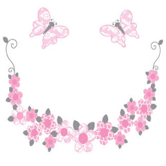 304c Pink And Gray Butterfly Garland