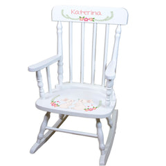 White Spindle Rocking Chair