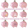Personalized Pink Piggy Bank - Aqua Pink Butterflies - MyBambino.com