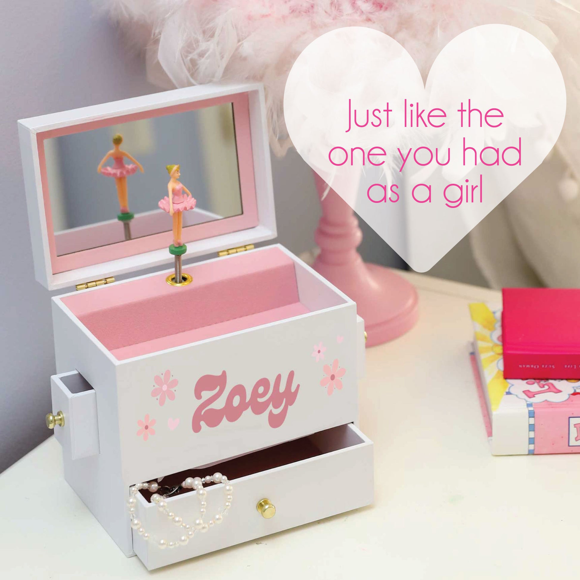 Personalized Deluxe Musical Ballerina Jewelry Box 2.0 - MyBambino.com