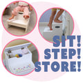 Personalized Child's Storage Step Stool 2.0 - MyBambino.com