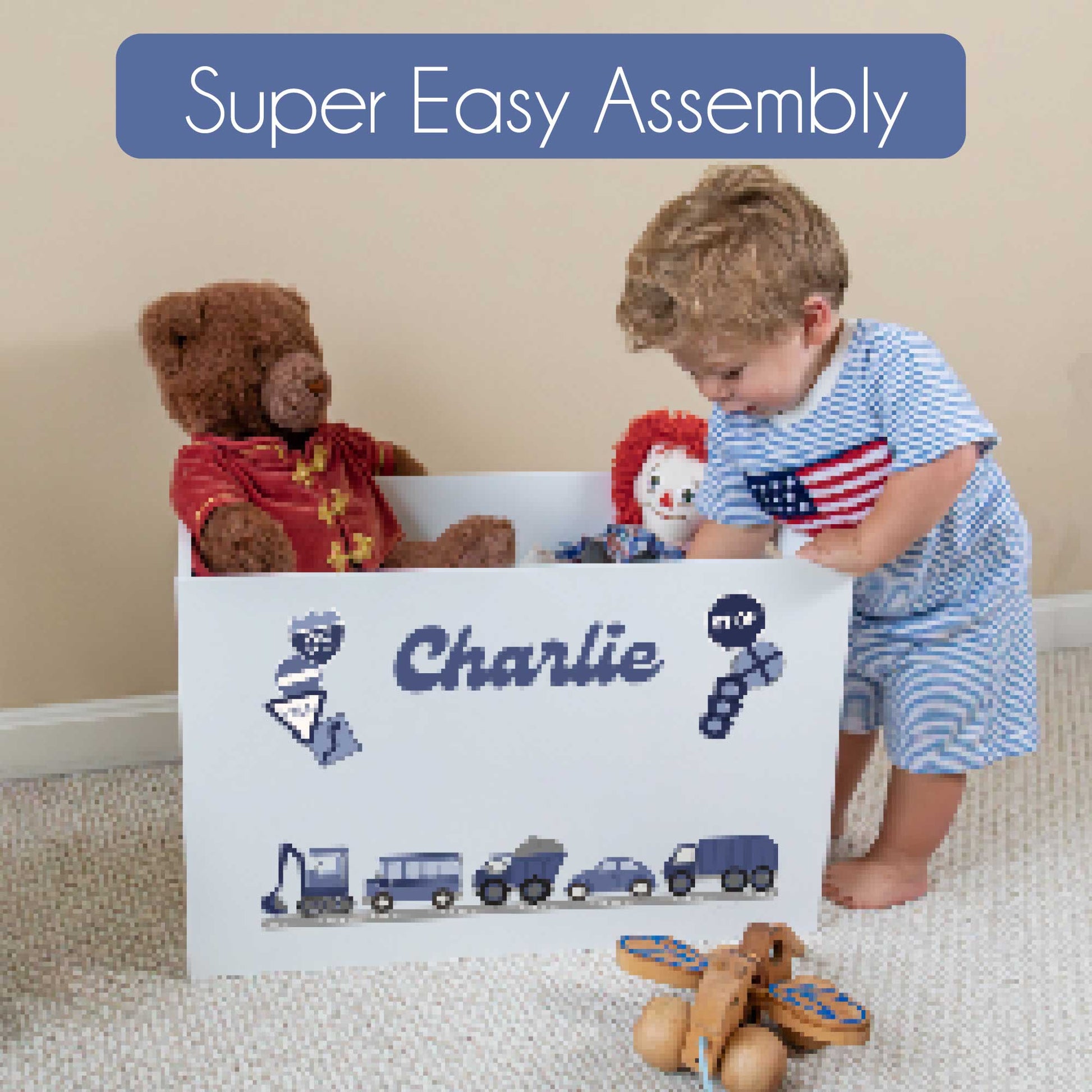 Personalized Open Top Toy Box 2.0 - MyBambino.com