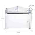 White Toy Box Bench - Sports
