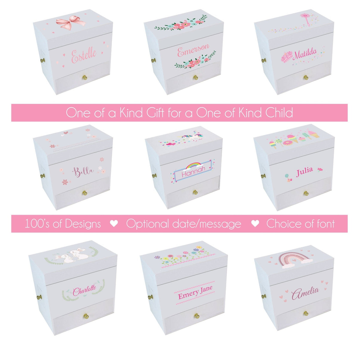 Mauve Daisy Deluxe Musical Ballerina Jewelry Box